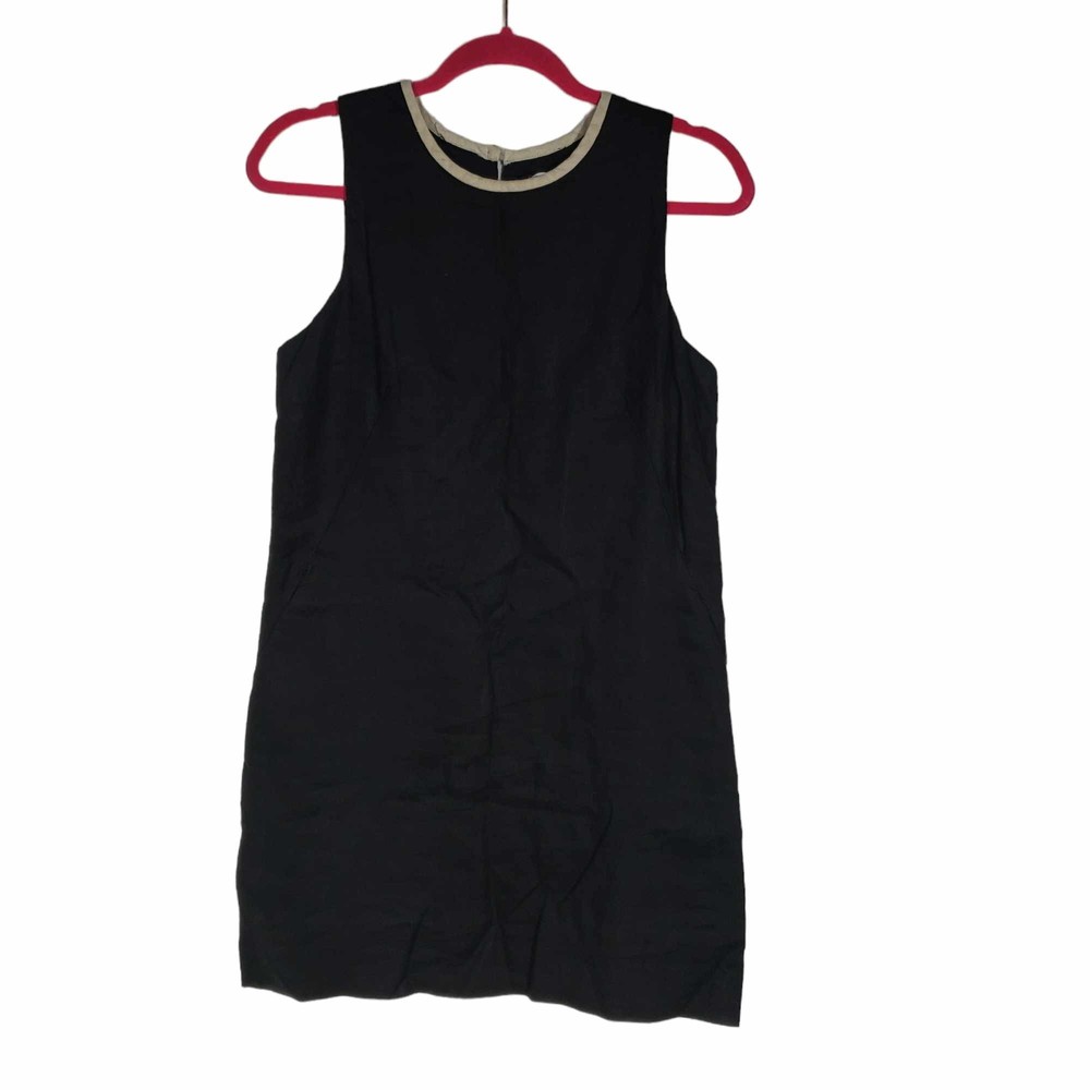Willi Smith Women's size 6 Black and Cream Linen Sheath Dress